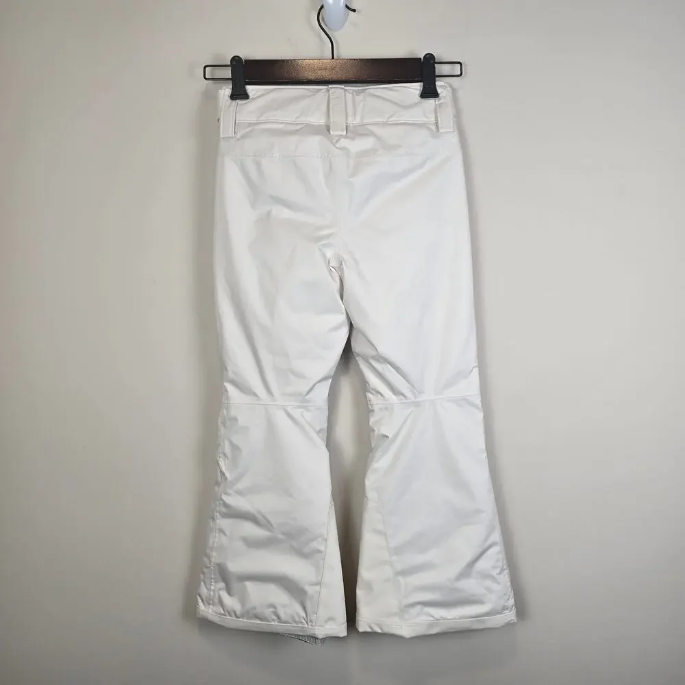 The North Face Girls Size XS/6 Freedom Insulated Snow Pants White Dune Snowboard